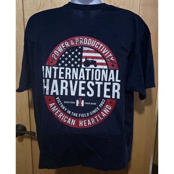 International Harvester Navy Tee Power & Productivity American Heartland Tee - Picture 3 of 5